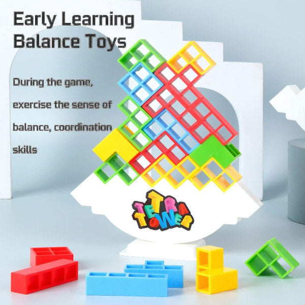 48 pcs Tetra Tower Balance Stacking Block Game, 100% New - Image 2