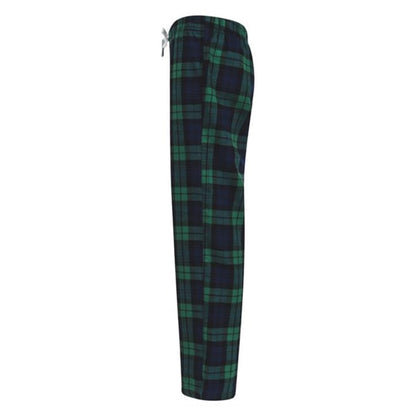 Kids Tartan Lounge Pants Navy Green Checks Size 9-10 Years - Image 3