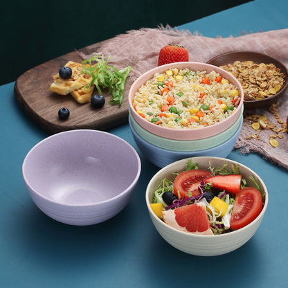 5-Pack Large Reusable Pasta Bowls, 710ml Unbreakable Plastic, Lightweight Soup Bowls for Rice, Salad, Noodles, Soup, Salad (Cream White) - Image 3
