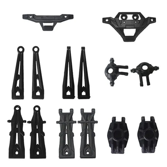 XLH Hosim 9125 RC Car Parts Kit, 14pcs Black Control Arms, Stub Axle, Bumper, Compatible with Hosim 9125
