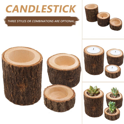 Wooden Candle Holder Rustic For Home Wedding Creative Decoration Comb - Image 3