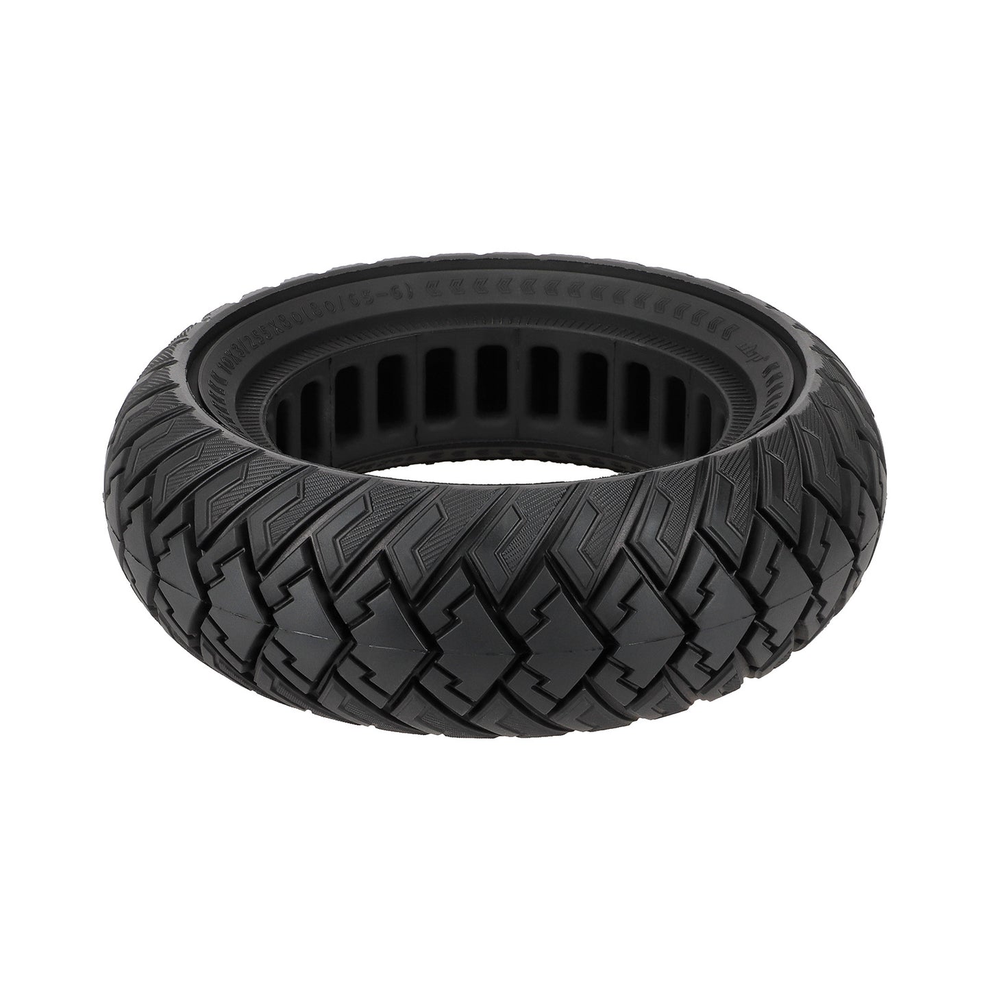 10-inch 10*3 off-road solid tire 255×80 non-slip explosion-proof tire 80/65-6 airless honeycomb tire Black Tire only