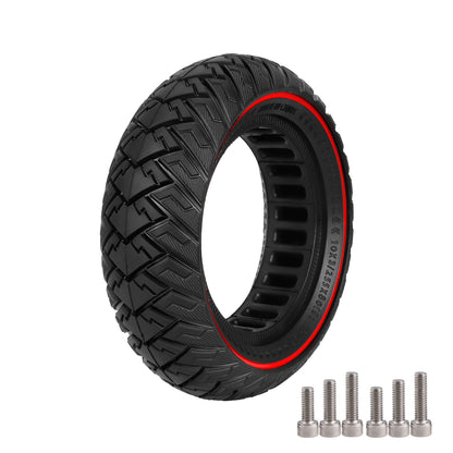 10-inch 10*3 off-road solid tire 255×80 non-slip explosion-proof tire 80/65-6 airless honeycomb tire Black Tire only - Image 4