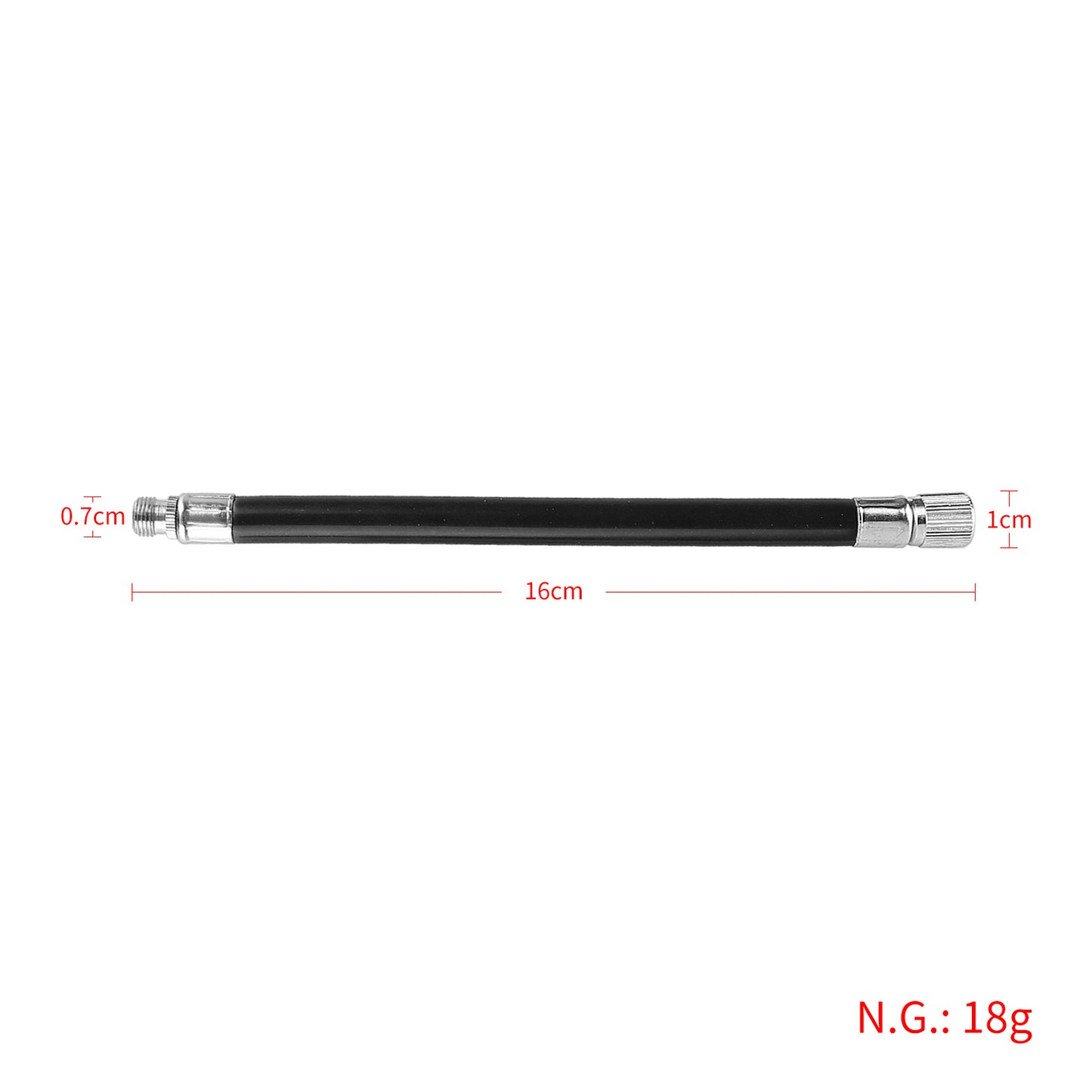 For Xiaomi scooter inflatable extension cord original model inflatable extension valve M365 Pro Pro2 1S extension tube Black - Image 2