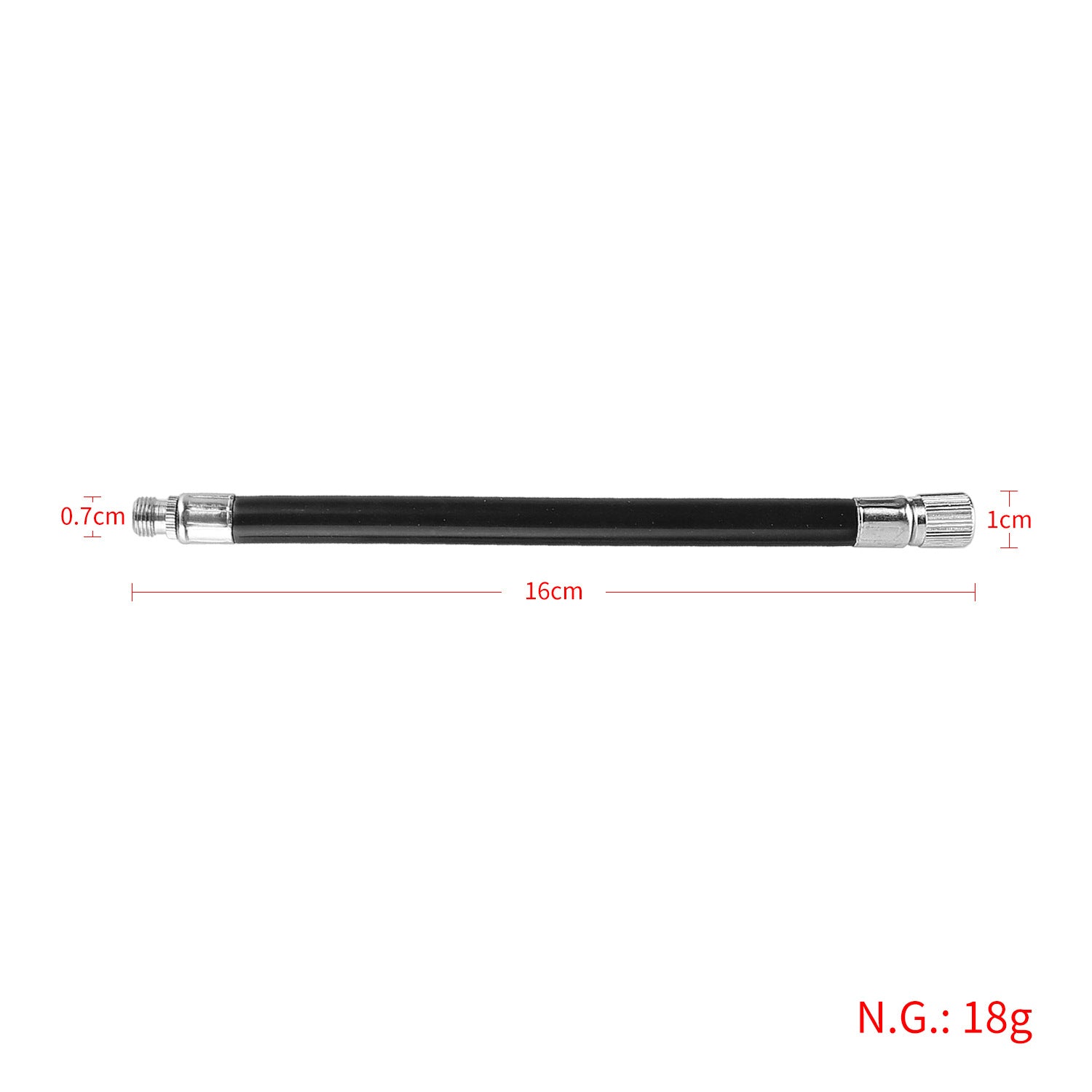For Xiaomi scooter inflatable extension cord original model inflatable extension valve M365 Pro Pro2 1S extension tube Black - Image 2