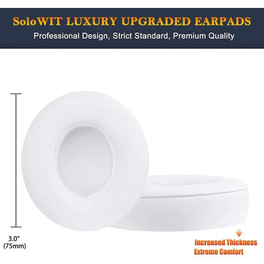 Compatible with Beats Solo 2 Solo 3 Replacement Ear Pads White CDQ - Image 2