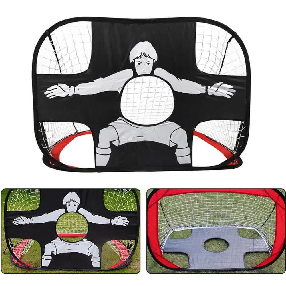 Foldable Nylon Football Goal for Kids and Adults, Football Goal for Playground, Garden, Indoor and Outdoor Red - Image 2