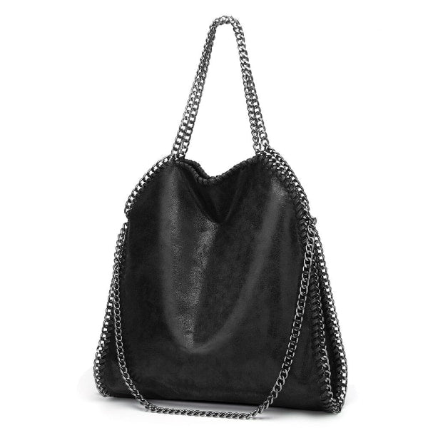 Shoulder bag women chain luxury handbag chain soft bag crossbody bag women handbag Black-WELLNGS - Image 2