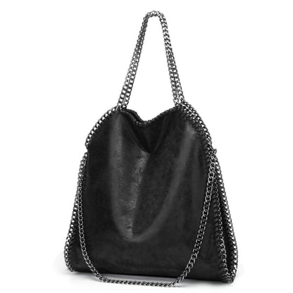 Shoulder bag women chain luxury handbag chain soft bag crossbody bag women handbag Black-WELLNGS - Image 2