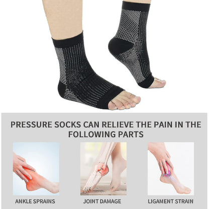 3 pairs of neuropathy socks, soothing socks for neuropathy pain, tendinitis compression socks, plantar fasciitis, neuropathy - Black - L XL - Image 3