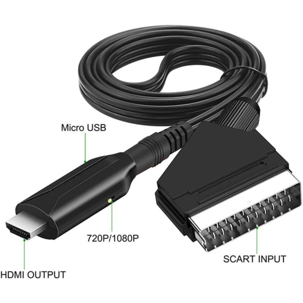 Scart to HDMI Converter, All-in-One SCART to HDMI Adapter, 1080P - Image 4