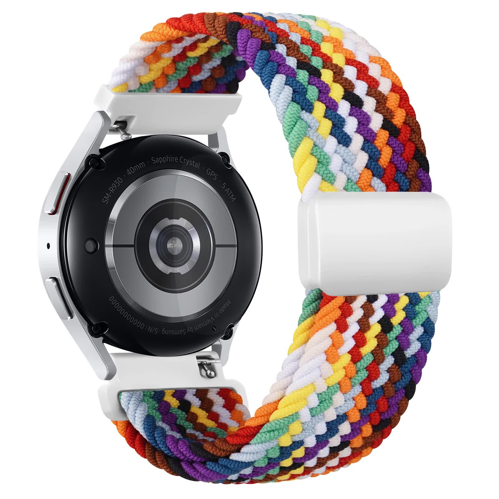 20mm Braided Sololoop for Garmin Vivoactive 5/3/3 Music Band Wristband for Garmin VivoMove3/Trend/Sport Venu SQ/SQ2/2plus Strap Denim Denim 20mm - Image 4