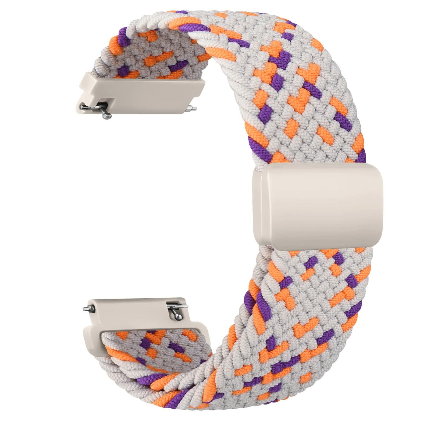 20mm Braided Sololoop for Garmin Vivoactive 5/3/3 Music Band Wristband for Garmin VivoMove3/Trend/Sport Venu SQ/SQ2/2plus Strap Rose Pink 20mm - Image 5