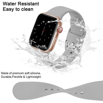 Compatible with Apple Watch Bands Series 8 7 6 5 4 3 Ultra SE 42mm 44mm 45mm, 3-Pack Black White Gray - Image 3
