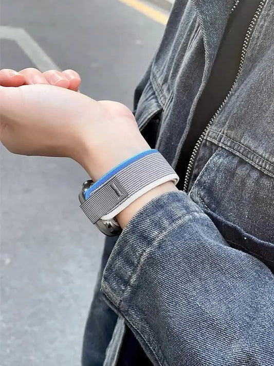 Trail Strap Compatible with Apple Watch Ultra 2 Series 9 8 7 6 5 3 for 49mm 45mm 44mm 42mm 41mm 40mm 38mm in Orange Beige - Image 6