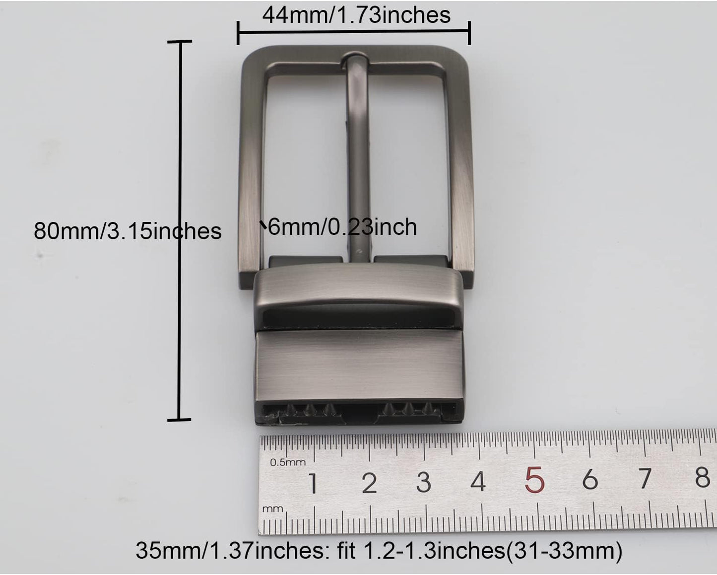 1.1 Inches to 1.5 Inches Belt Buckle 28mm to 38mm Single Prong Square Belt Buckles for Women Men - Image 2