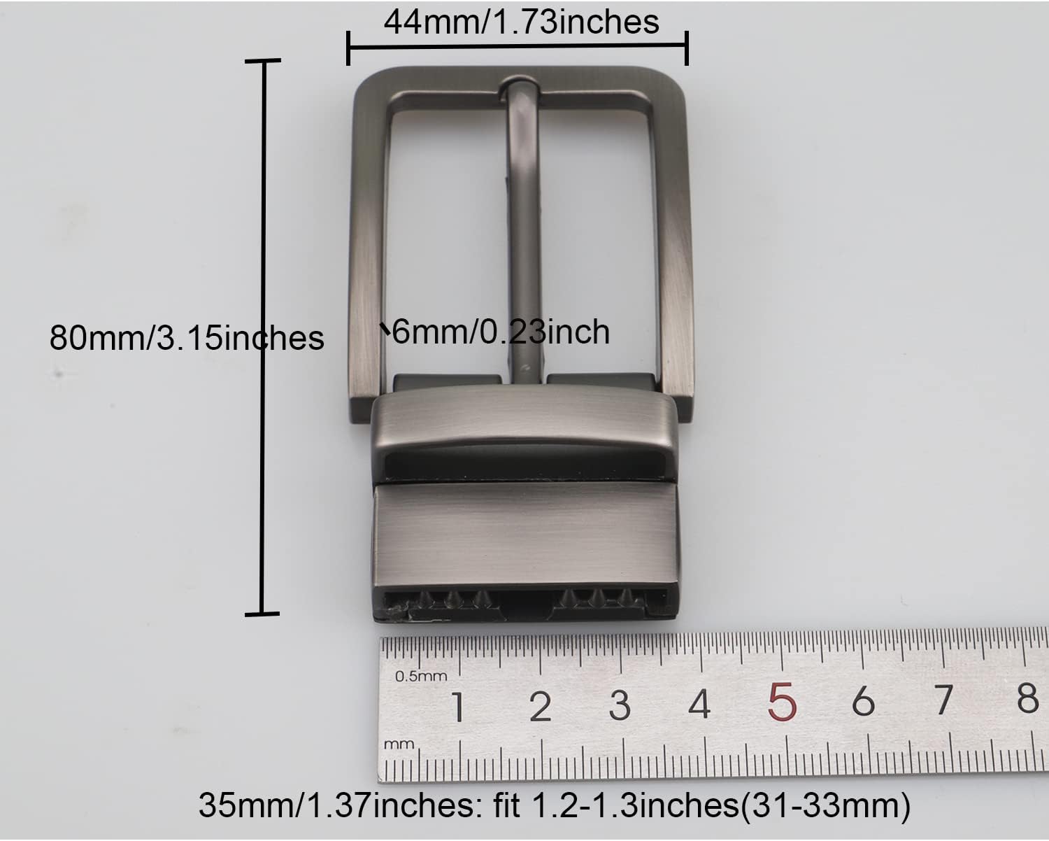 1.1 Inches to 1.5 Inches Belt Buckle 28mm to 38mm Single Prong Square Belt Buckles for Women Men - Image 2