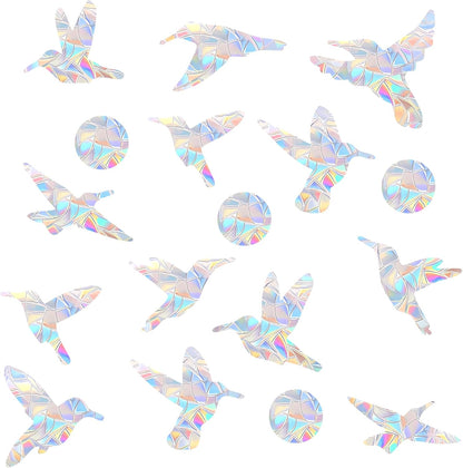 54 Pieces Birds Static Window Clings Anti Collision Window Decals for Bird Strikes, Glass Door Window Stickers, Stop Birds Flying into Windows, Hummingbird Style - Image 4