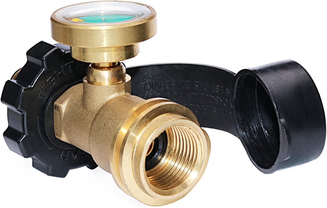 Universal Fit POL Propane Tank Adapter with Gauge - Converts POL LP Tank Service Valve to QCC1 / Type 1, Old to New Connection Type - Image 3