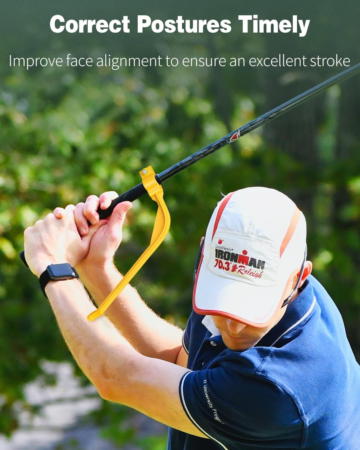 Golf Training Wrist Hinge Golf Swing Training Aid Swing Correcting Trainer Tool for Golfers Beginners Arm Elbow Posture Teaching Accessory for Golf Club Practice - Image 2