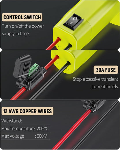 2 Pack Power Wheel Adapter for Ryobi 18 V Battery with Switch, DC Power Adapter, Battery Conversion with Fuse Switch 12 AWG Wires & Wire Terminal - Image 3