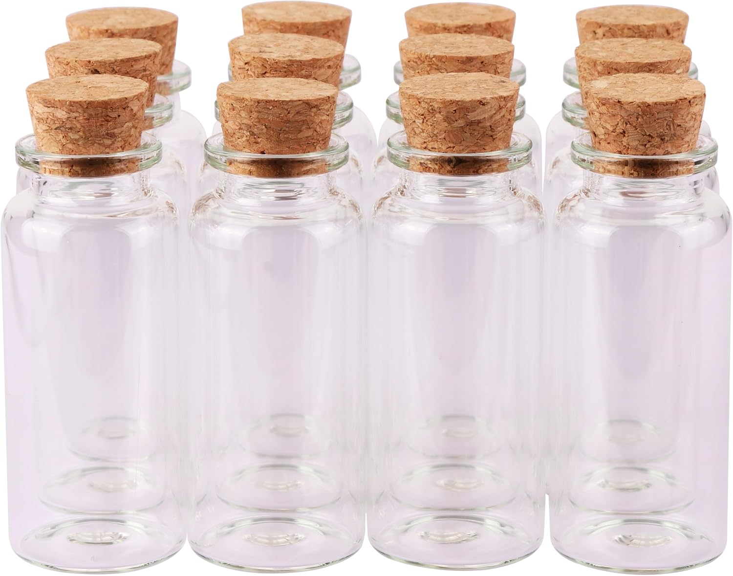 30ml Cork Stoppers Glass Bottles, Small Jars for Candy Wishing Bottle Wedding Favors (12 Sets) - Image 4