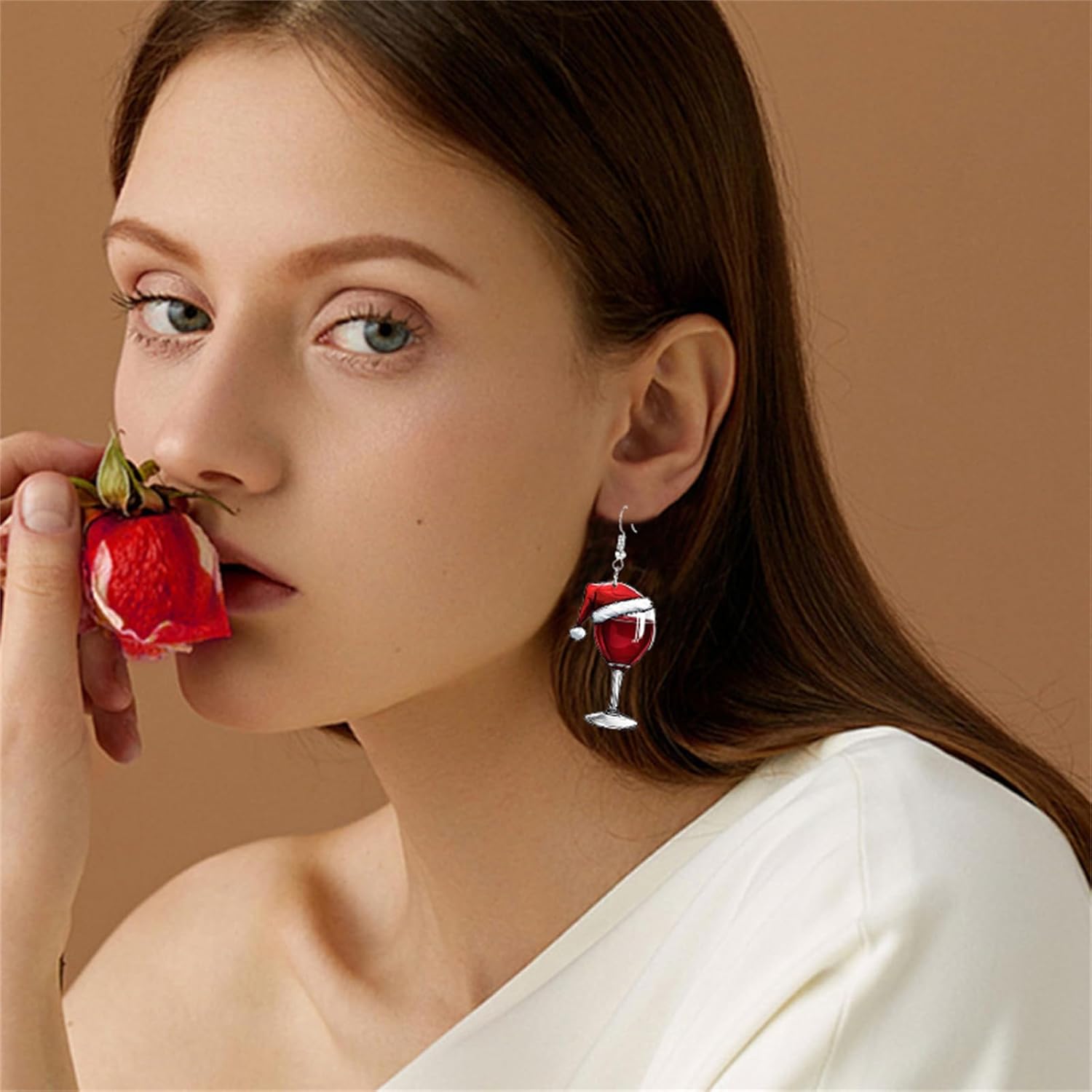 Wine Glass Earrings for Women Funny Creative Lightweight Acrylic Simulation Yellow Beer Whiskey Dangle Drop Earrings Holiday Party Chic Costume Jewelry - Image 3