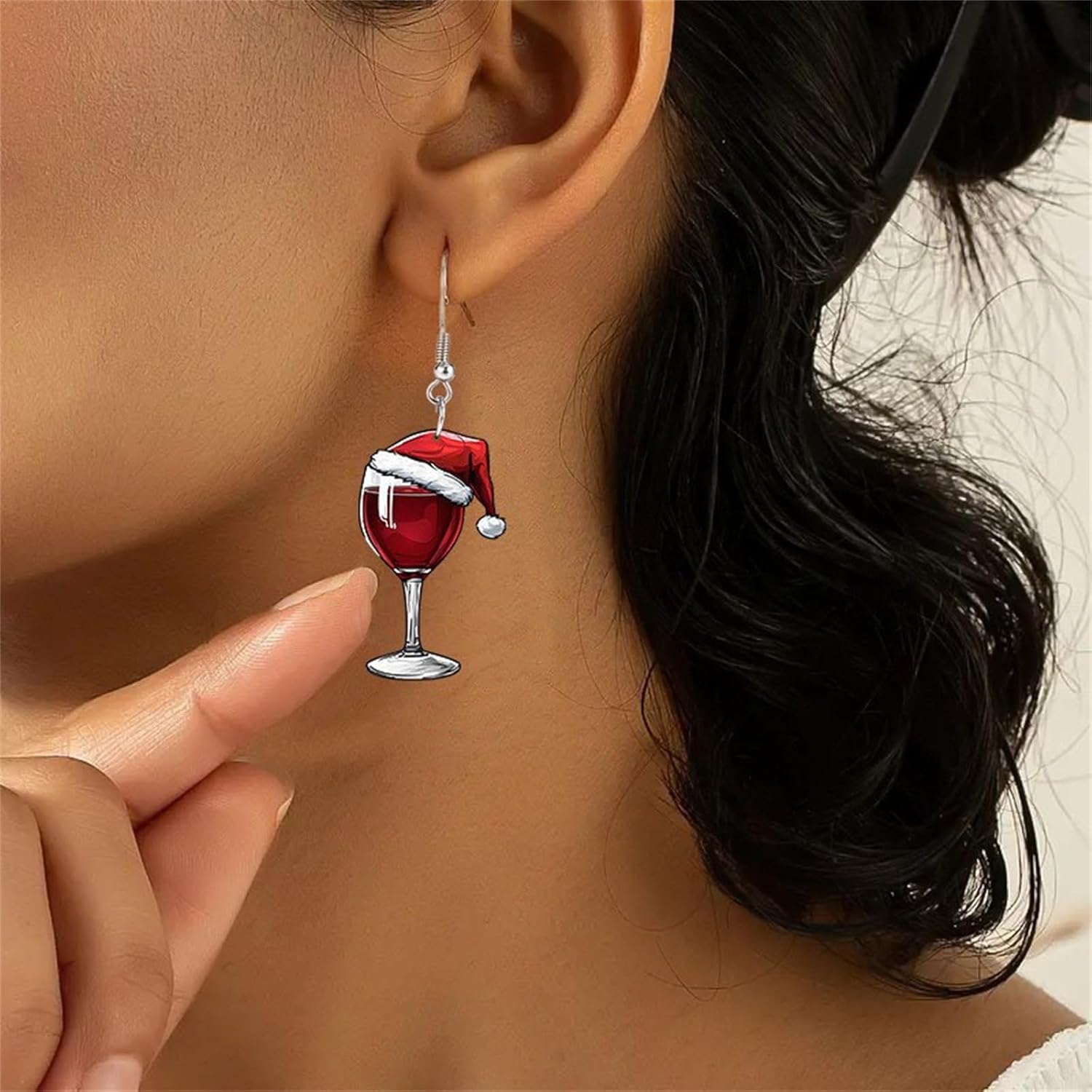 Wine Glass Earrings for Women Funny Creative Lightweight Acrylic Simulation Yellow Beer Whiskey Dangle Drop Earrings Holiday Party Chic Costume Jewelry - Image 4
