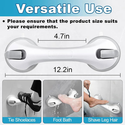 Shower Foot Rest for Wall, 12 Inches Shower Pedicure Foot Stool for Shaving Legs Bathroom Stool with Powerful Suction Cups Foot Stand for Inside Shower Suitable for Small Shower Spaces - Image 2