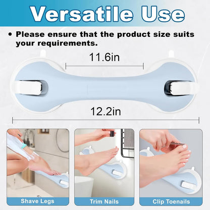 Shower Foot Rest for Wall, Shower Pedicure Foot Stool for Shaving Legs Bathroom Stool with Powerful Suction Cups Foot Stand for Inside Shower Suitable for Small Shower Spaces - Image 2