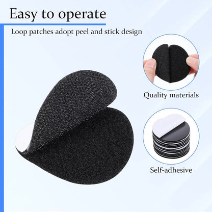 12 Pairs Round Self Adhesive Hook and Loop Tape, 2 Inch Black Nylon Self Adhesive Dots Double-Sided Adhesive Strip Heavy-Weight Industrial Strength Sticky Tape for Home Car Office Wall Decoration - Image 3