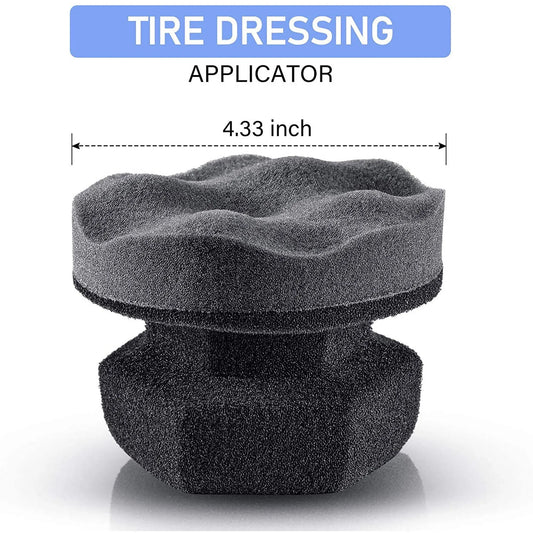 3 Pieces Tire Shine Applicator Tire Dressing Applicator Pads Tire Sponge Applicator Foam Tire Gel Wet Applicator Car Detailing Reusable Cleaning Supplies for Tire Shine (Gray,4.33 Inch) - Image 2