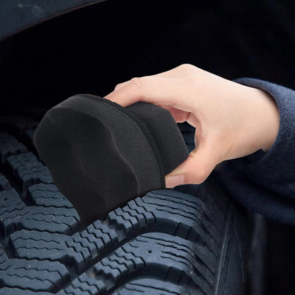 3 Pieces Tire Shine Applicator Tire Dressing Applicator Pads Tire Sponge Applicator Foam Tire Gel Wet Applicator Car Detailing Reusable Cleaning Supplies for Tire Shine (Gray,4.33 Inch) - Image 4