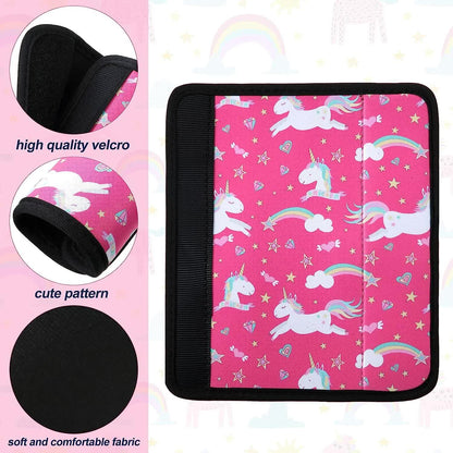 4 Pieces Kids Car Seat Belt Cover Safety Car Seat Belt Pad Cushion Shoulder Protector for Baby Boys Girls Children, Mermaid and Unicorn - Image 3