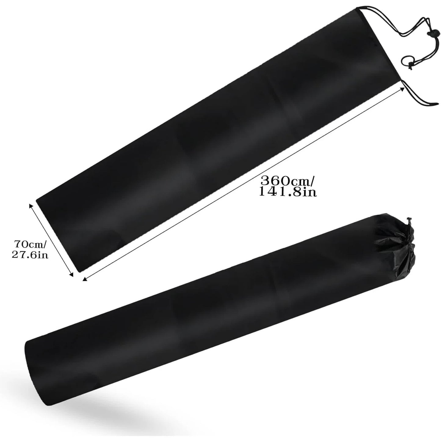 Jumbo Rug Storage Bag with 2 Buckle Straps for Tying, Large Drawstring Carpet Bag for Rugs up to 10×14 Ft, Rug Shipping Bags for Rug Moving Storage(28×142 Inch) - Image 2