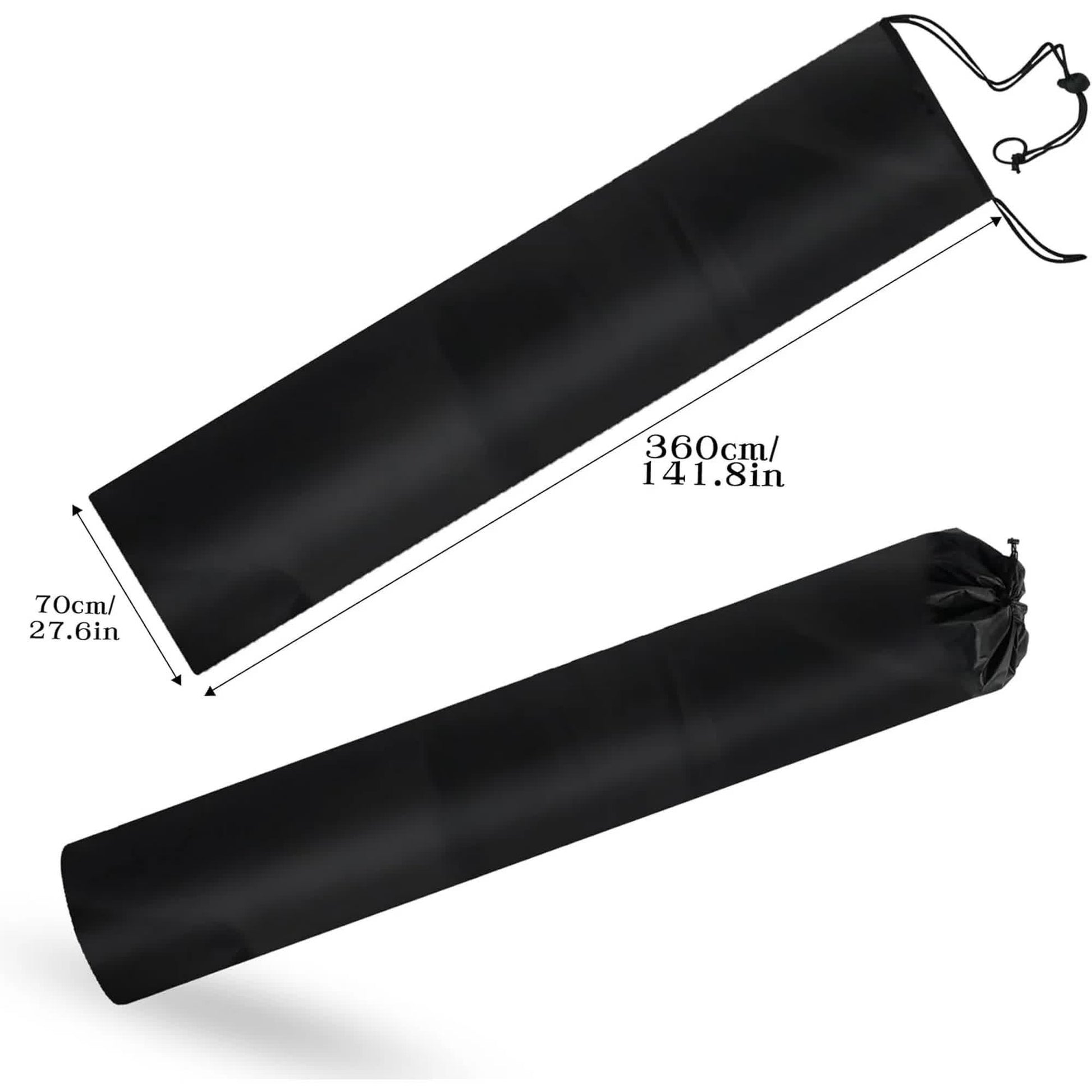 Jumbo Rug Storage Bag with 2 Buckle Straps for Tying, Large Drawstring Carpet Bag for Rugs up to 10×14 Ft, Rug Shipping Bags for Rug Moving Storage(28×142 Inch) - Image 2
