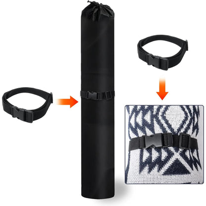 Jumbo Rug Storage Bag with 2 Buckle Straps for Tying, Large Drawstring Carpet Bag for Rugs up to 10×14 Ft, Rug Shipping Bags for Rug Moving Storage(28×142 Inch) - Image 3