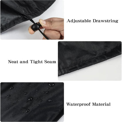 Outdoor Bench Cover, 52" W x 26" D x 35" H 2-Seater Patio Bench Cover Waterproof, 210D Heavy Duty Outdoor Furniture Cover for Garden Patio Loveseat, Bench(Black) - Image 4