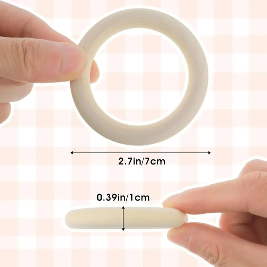10 Pcs Unfinished Natural Wooden Rings for Crafts 70mm/3 Inch Wooden Rings Macrame Wooden Rings Without Paint for Crafts DIY Pendant Connectors Jewelry Making Macrame Supplies - Image 2