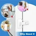 2 Pack Freezer Door Latches Refrigerator Lock Freezer Lock For Upright Freezer Refrigerator Fridge Freezer Door Lock Proof Refrigerator Lock Baby Safety Fridge Door Latch Locks For Kids Aging Seals - Image 3