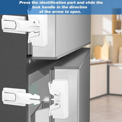 2 Pack Freezer Door Latches Refrigerator Lock Freezer Lock For Upright Freezer Refrigerator Fridge Freezer Door Lock Proof Refrigerator Lock Baby Safety Fridge Door Latch Locks For Kids Aging Seals - Image 4