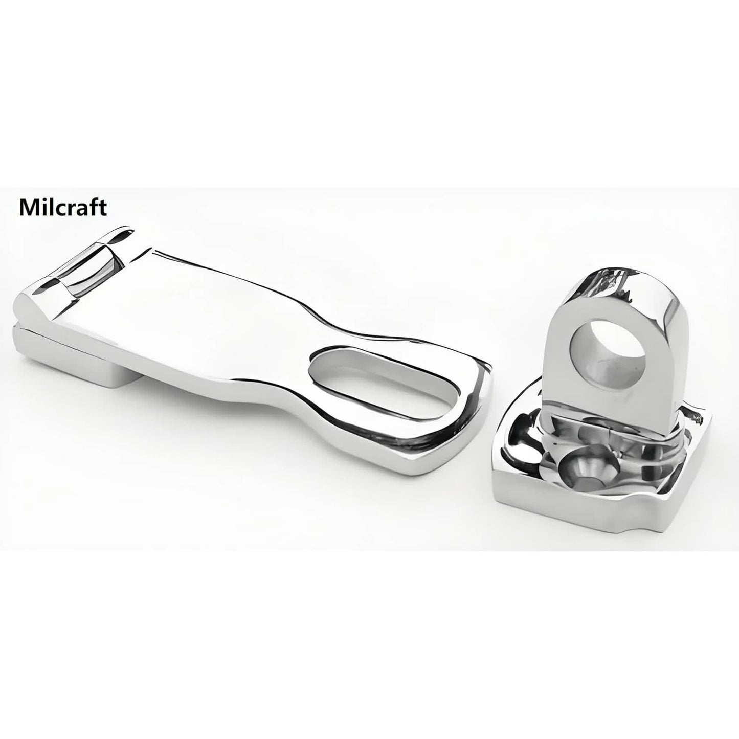 Marine Grade Stainless Steel Heavy Duty Door Hasp with Turning Padlock Eye Mount - Image 3