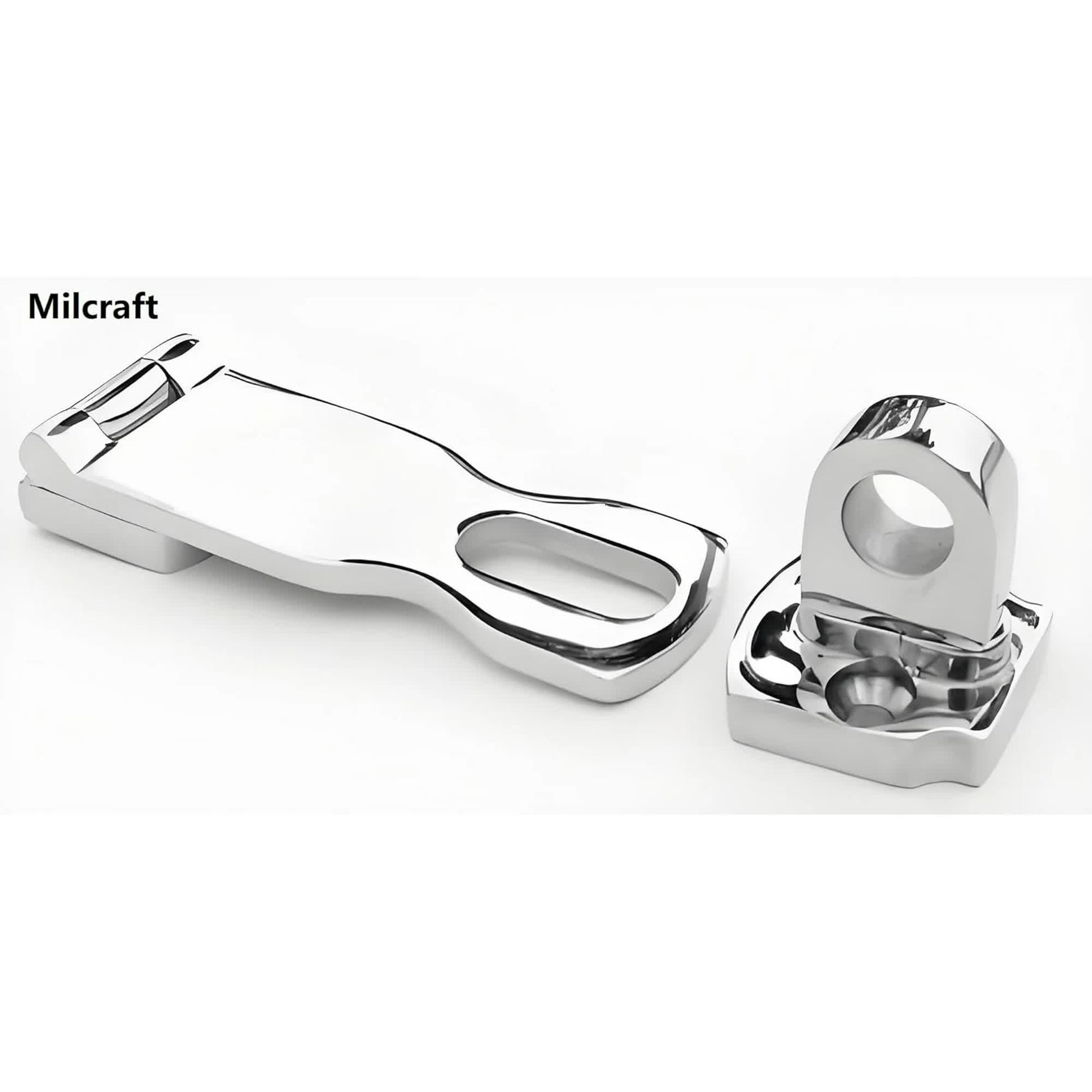 Marine Grade Stainless Steel Heavy Duty Door Hasp with Turning Padlock Eye Mount - Image 3