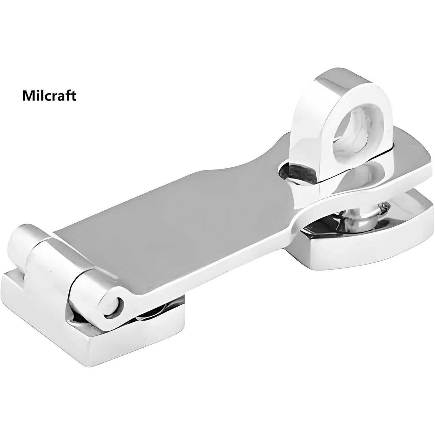 Marine Grade Stainless Steel Heavy Duty Door Hasp with Turning Padlock Eye Mount - Image 4