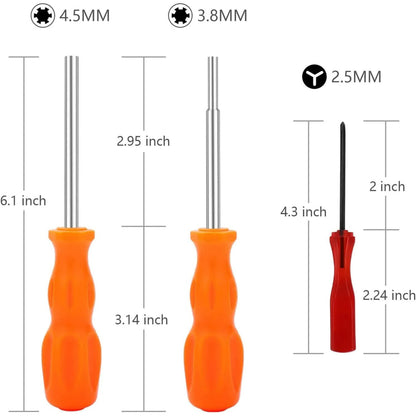3 Pack Gamebit Security Screwdriver, 3.8mm and 4.5mm Security Screwdriver and 2.5mm Triwing Screwdriver for Super Nintendo, SNES, NES, N64 and GameBoy - Image 2