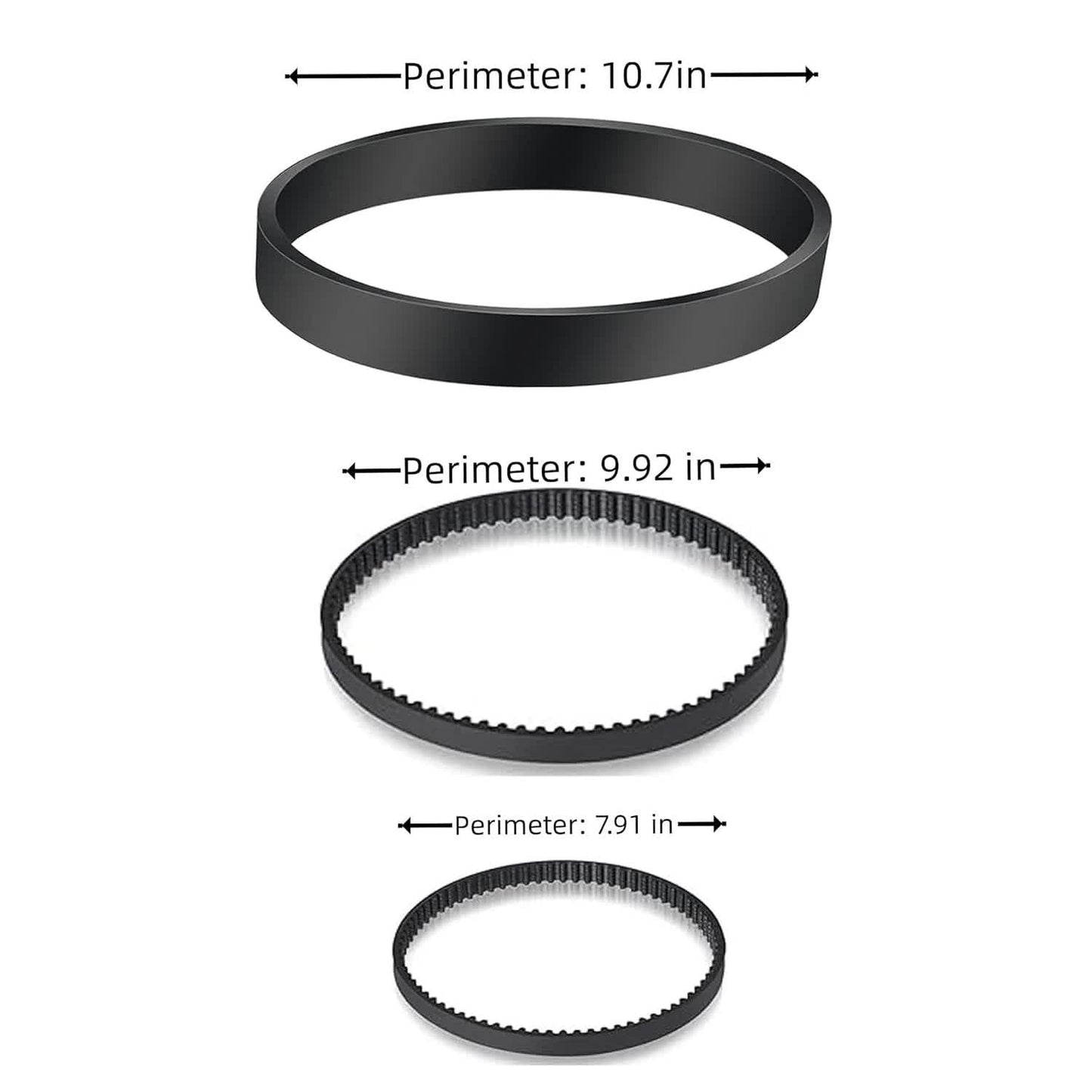 Replacement Belt Suitable for Bissell ProHeat 2X Revolution Pet Pro Carpet Cleaner 1986, 1964, 2007, 2007P Series, Replace Parts 1611129, 1611130 & 1606428(3 Different Types of Belts) - Image 2