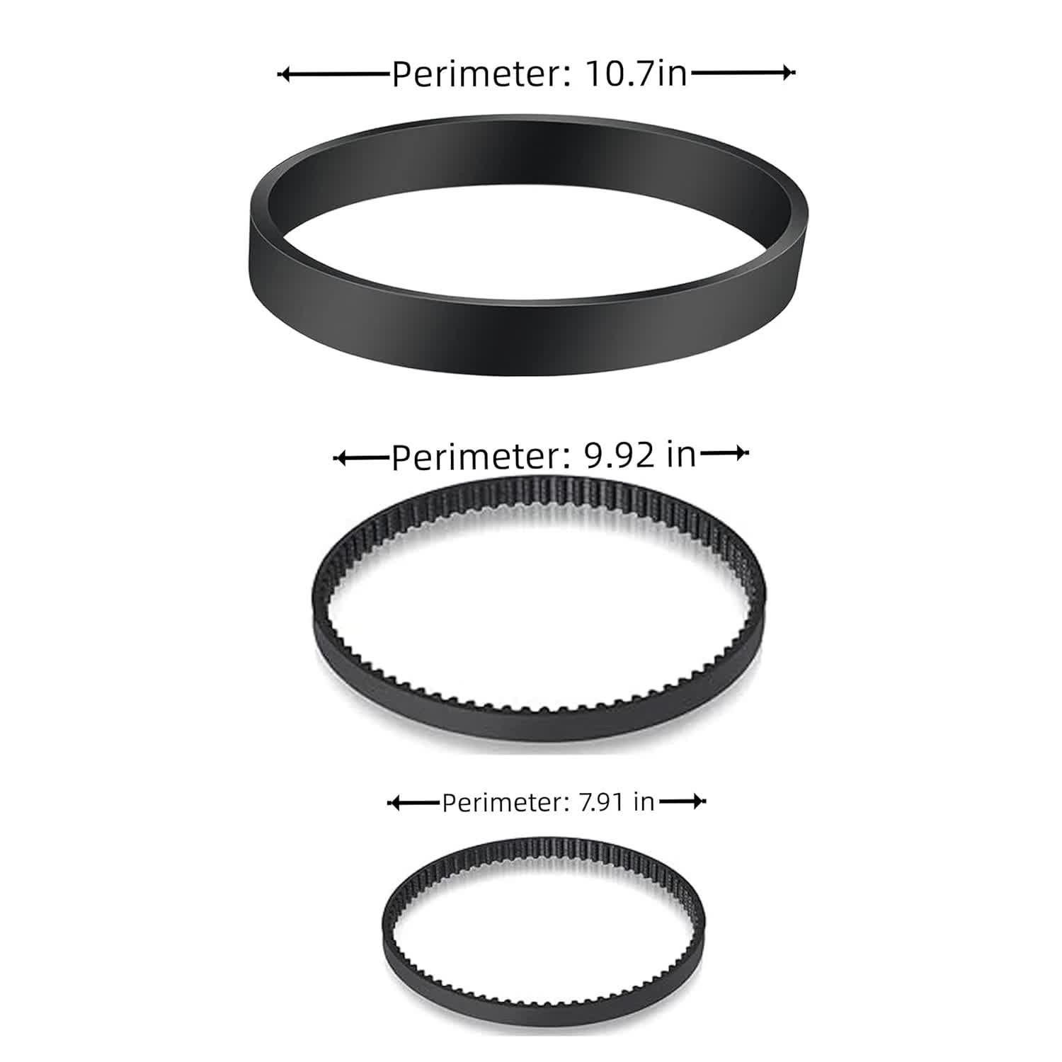 Replacement Belt Suitable for Bissell ProHeat 2X Revolution Pet Pro Carpet Cleaner 1986, 1964, 2007, 2007P Series, Replace Parts 1611129, 1611130 & 1606428(3 Different Types of Belts) - Image 2