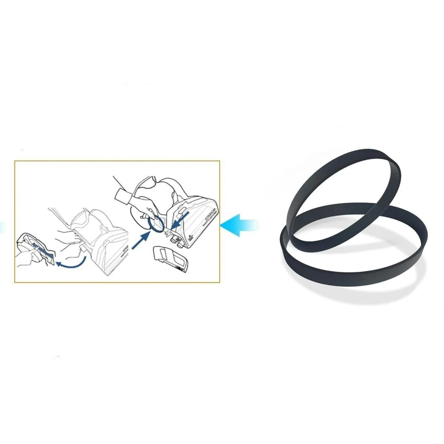 Replacement Belt Suitable for Bissell ProHeat 2X Revolution Pet Pro Carpet Cleaner 1986, 1964, 2007, 2007P Series, Replace Parts 1611129, 1611130 & 1606428(3 Different Types of Belts) - Image 3