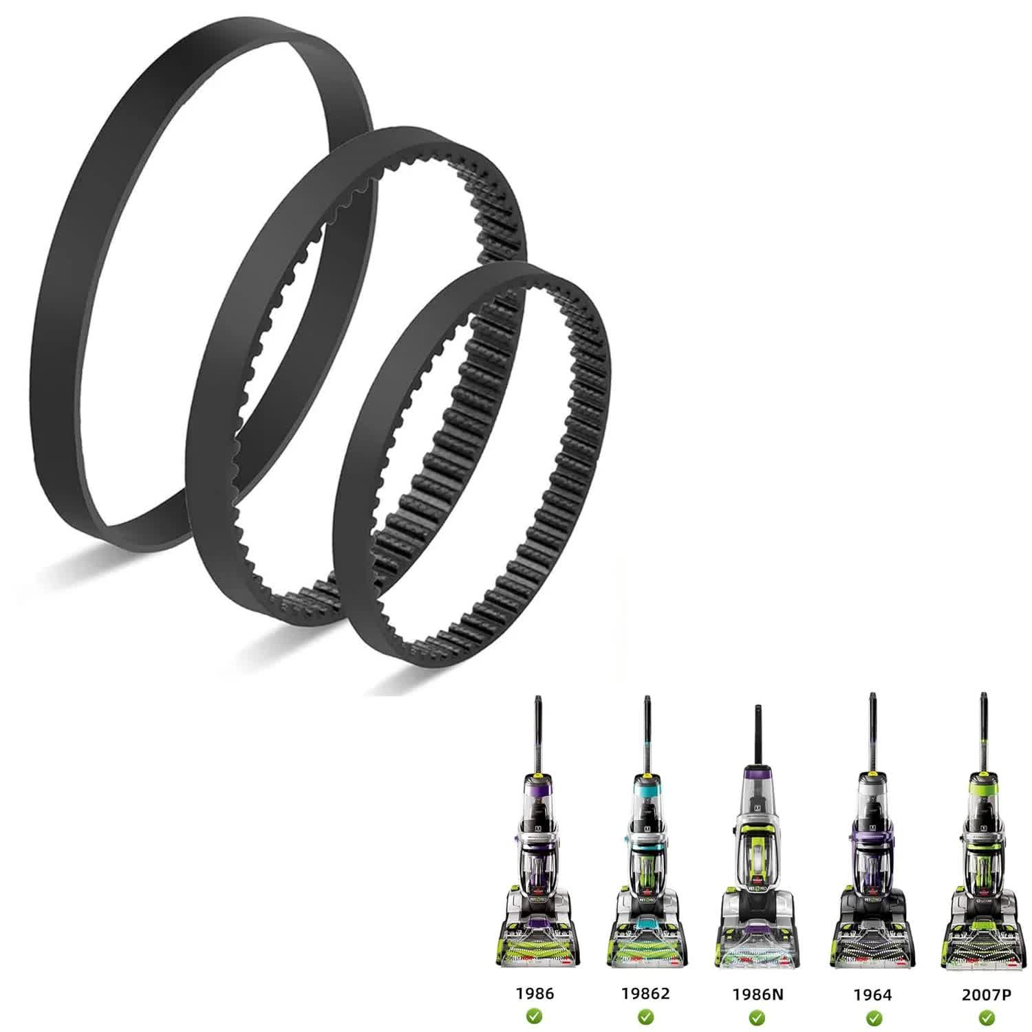 Replacement Belt Suitable for Bissell ProHeat 2X Revolution Pet Pro Carpet Cleaner 1986, 1964, 2007, 2007P Series, Replace Parts 1611129, 1611130 & 1606428(3 Different Types of Belts) - Image 4
