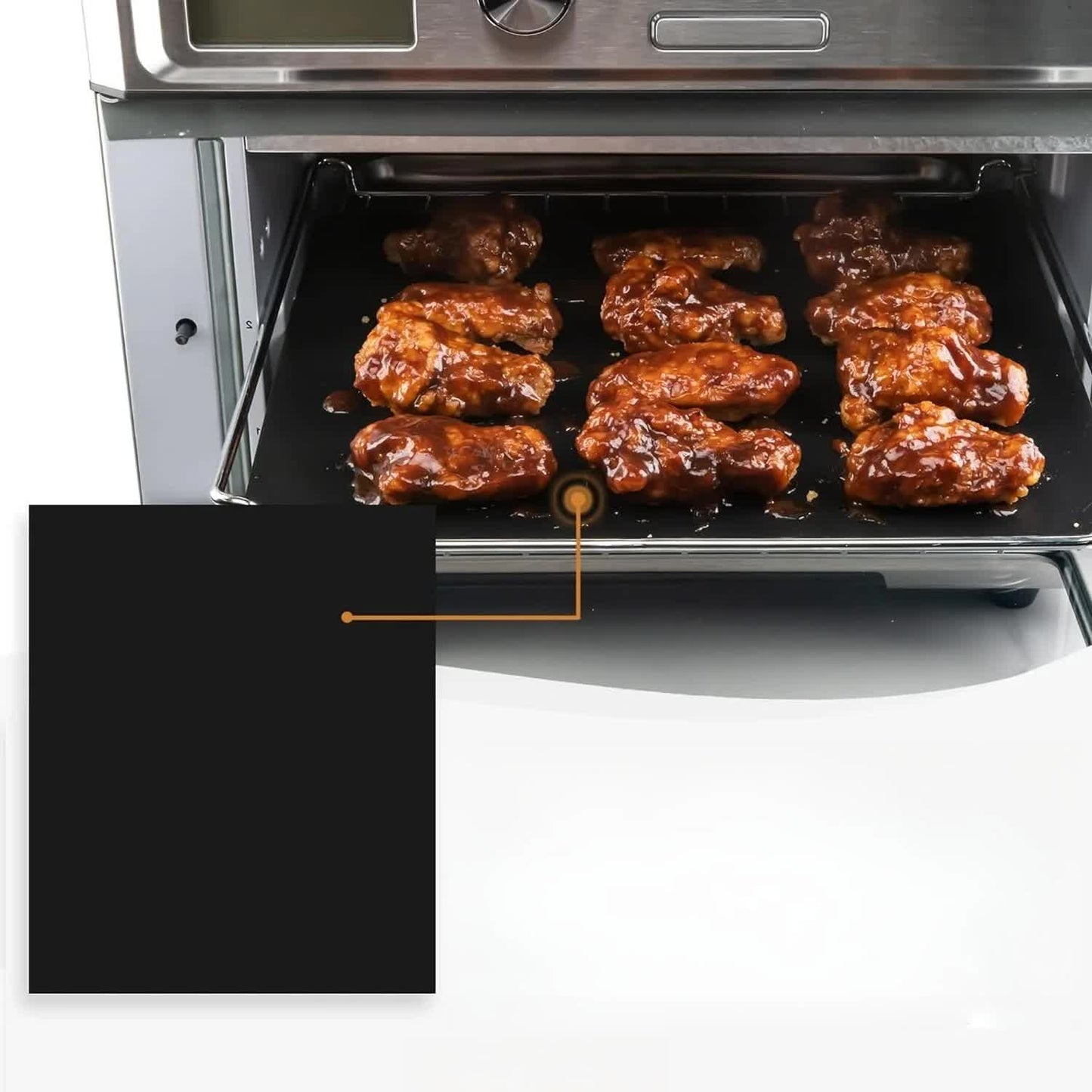 Reusable Liners for Toaster Oven Air Fryer 9 x 11 Accessories Compatible with Breville, Black & Decker, Cuisinart, Emeril Lagasse + More, Perforated Non-Stick Mats for Baking,Cooking,Oven Rack - Image 3